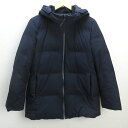 D■ユニクロ/UNIQLO 211-401925/シームレスダウンジャケット JKT【XL】紺/LADIES/26【中古】