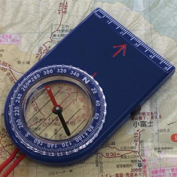 YCM ポケットコンパス #LED01R　13021 マップコンパス コンパス GPS 計測機器 アウトドア用コンパス 方位磁石