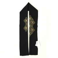 半衿刺しゅう日本製和風館振袖袴黒花菱