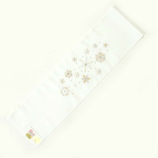 半衿 刺しゅう 日本製 塩瀬 東洋紡糸使用 振袖 袴 雪の結晶 白 半衿 刺しゅう 日本製 塩瀬 東洋紡糸使用 振袖 袴 雪の結晶 白