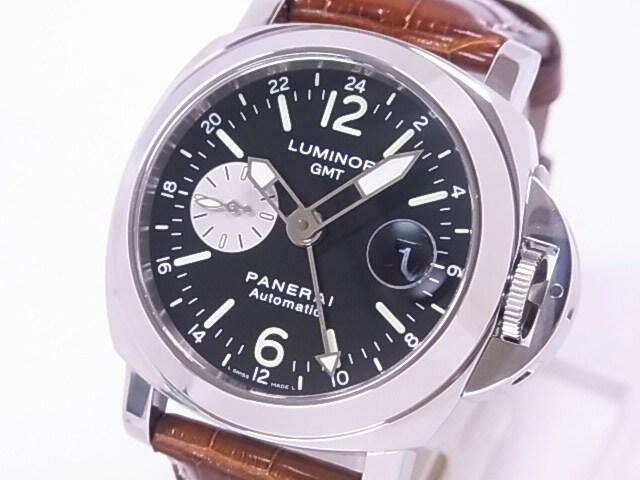 パネライ　PANERAI　PAM00088　ルミノールGMT　SSx革　黒文字盤　自動巻き【中古】