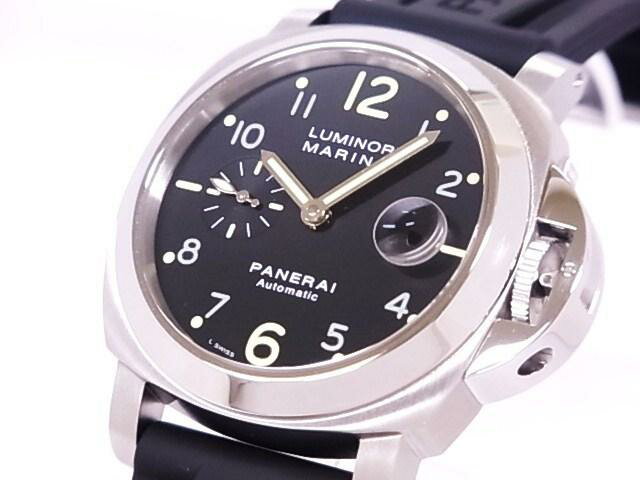 【新品同様】パネライ　PANERAI　PAM00164　ルミノールマリーナ44mm　SS×ラバー　黒 ...