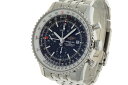 【美品】ブライトリング BREITLING A24322 ナビタイマー ワールド 黒文字盤 SS 自 ...