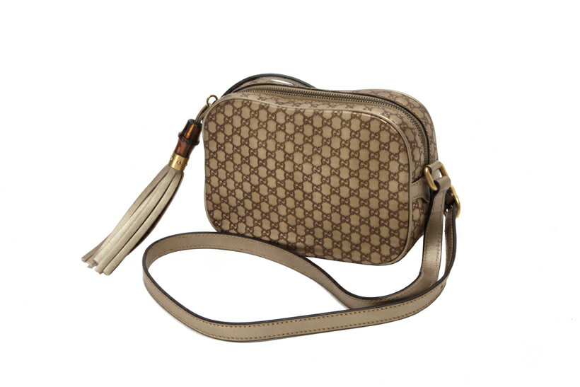 【未使用・新品】GUCCI　マイクログッチシマ　バンブータッセル　ディスコバッグ　（ショルダーバッグ ...