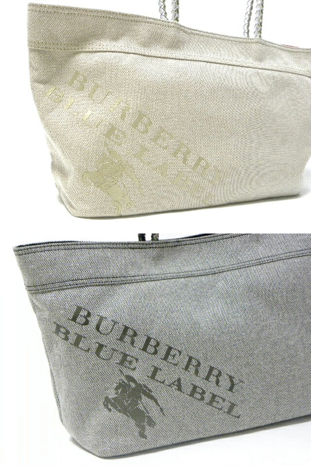 【楽天市場】【送料込！】BURBERRY BLUE LABEL バーバリーブルーレーベル トートバッグ グレー/ベージュ：質YAMAKI