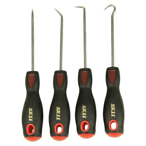 SK11 ピック＆フックセット4本組 [作業工具 特殊ドライバー 部品 ネジ 脱着 調整 ホビー メンテナンス]..
