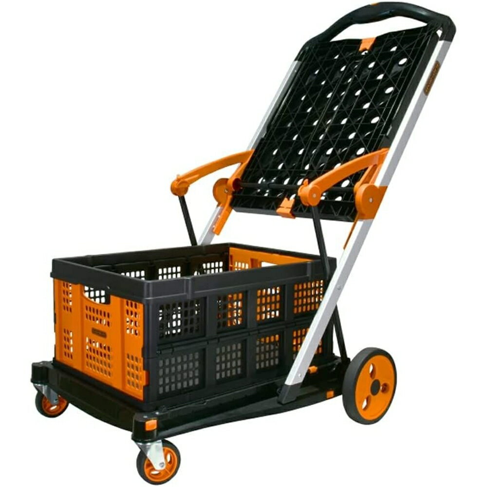 BLACK＆DECKER ブラック&デッカー 折りたたみ式2段カート BOX付 [台車 荷物 工場 倉庫 店舗 運搬 移動] BXWT-H204