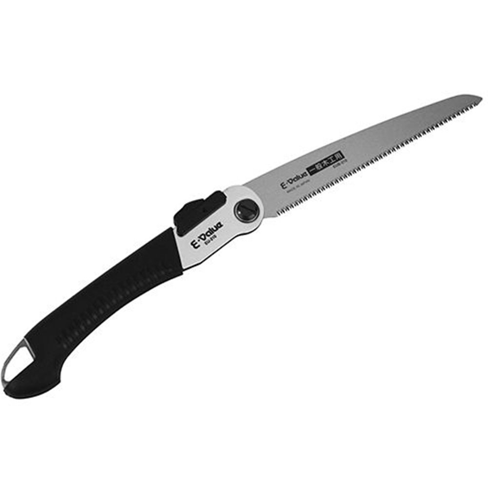 E-value 替刃式折込鋸 薄刃[大工工具 のこぎり 折込式 合板 集成材 細枝 生木 切断作業] [No.EU-210]