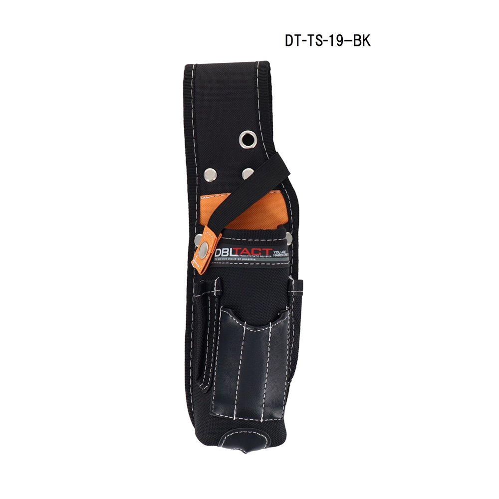 DBLTACT(ダブルタクト) ペン型充電ドライバー用ケース ブラック 工具 作業用品 収納 工具入れ 腰袋 軽い 丈夫 シンプル DT-TS-19ーBK