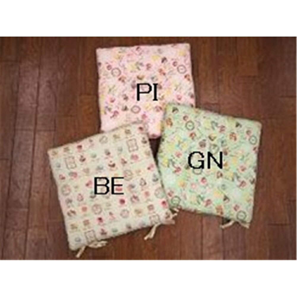 【在庫処分】キョーエー 綿PTシートクッション【スイーツPI】 43×43cm