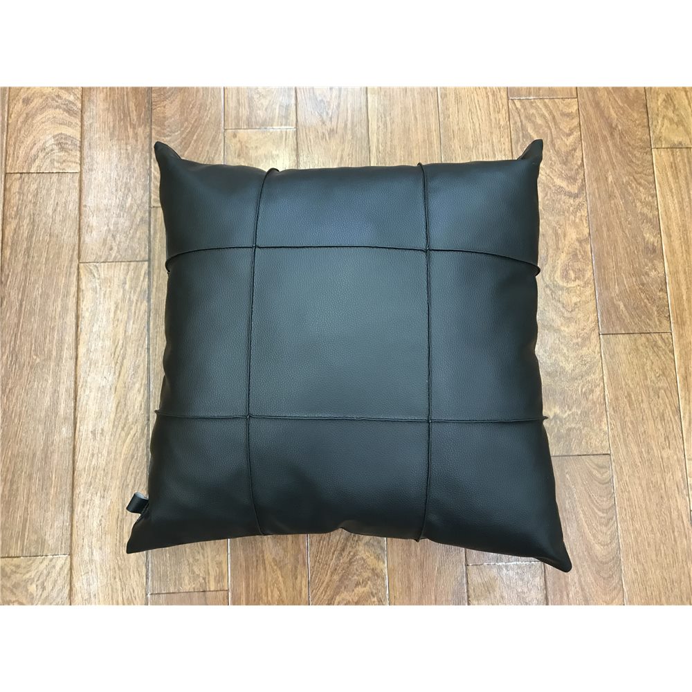 キョーエー レザー背当クッション スクエア 45×45cm [インテリア フェイクレザー] BK(ブラック)
