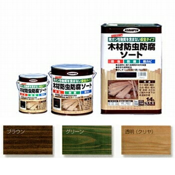 アサヒペン 木材防虫防腐ソート 2.5L クリア