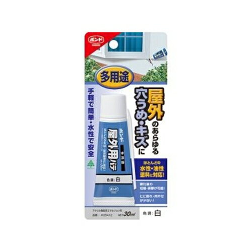 コニシ ボンド 屋外用パテ(アクリル樹脂系エマルジョン形充てん材) 30ml