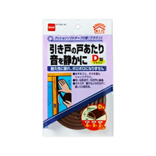 【6/4 20:00～6/11 01:59 エントリーでポイント10倍】ニトムズ クッションソフトテープD型(引き戸用) E0191