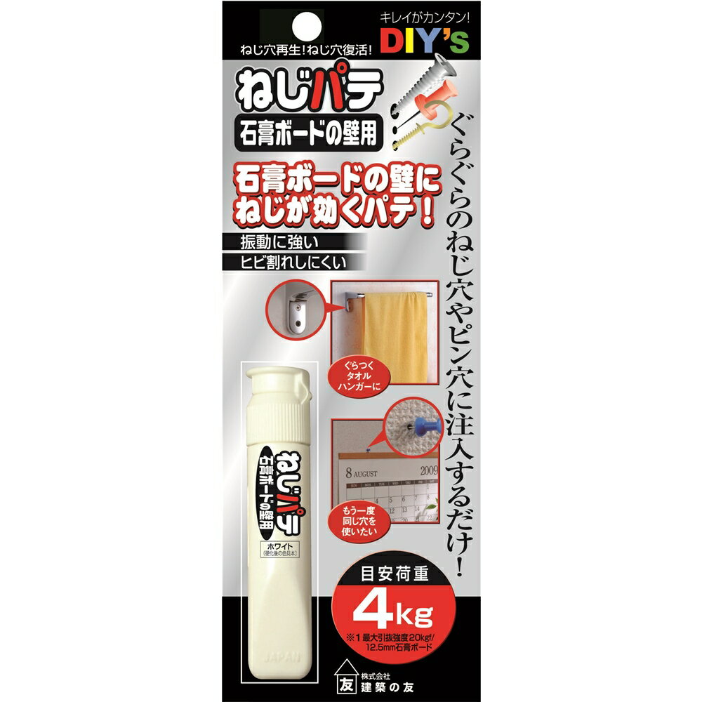 【6/4 20:00～6/11 01:59 エントリーでポイント10倍】建築の友 ねじパテ・石膏ボードの壁用 NG-01