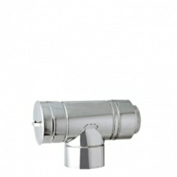 HONMA ホンマ製作所 二重ステンレス T曲≪ハゼ折り煙突（二重）/煙突径φ106mm（外筒径φ150mm）≫ [No.12753]