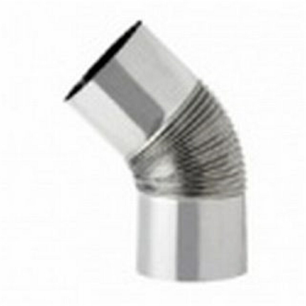 【受注生産】HONMA ホンマ製作所 ステンレス エビ曲45度φ180mm≪ハゼ折り煙突（シングル）≫ [No.13081]