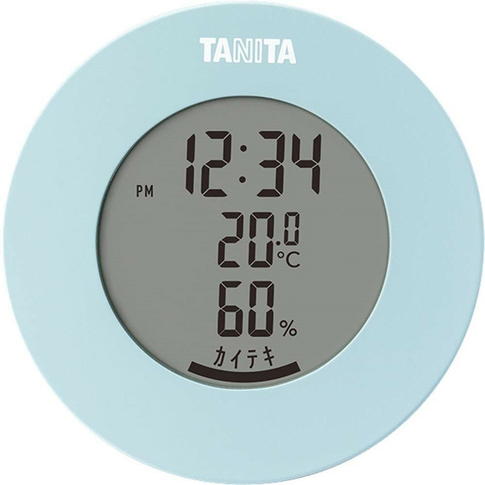 タニタ デジタル温湿度計 ライトブルー TT-585