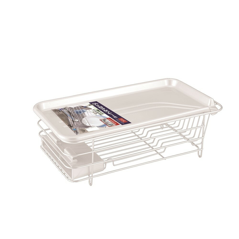 アスベル Nポゼ 水が流れるトレー付き 皿立て水切り [スリム] A5531 (ホワイト)