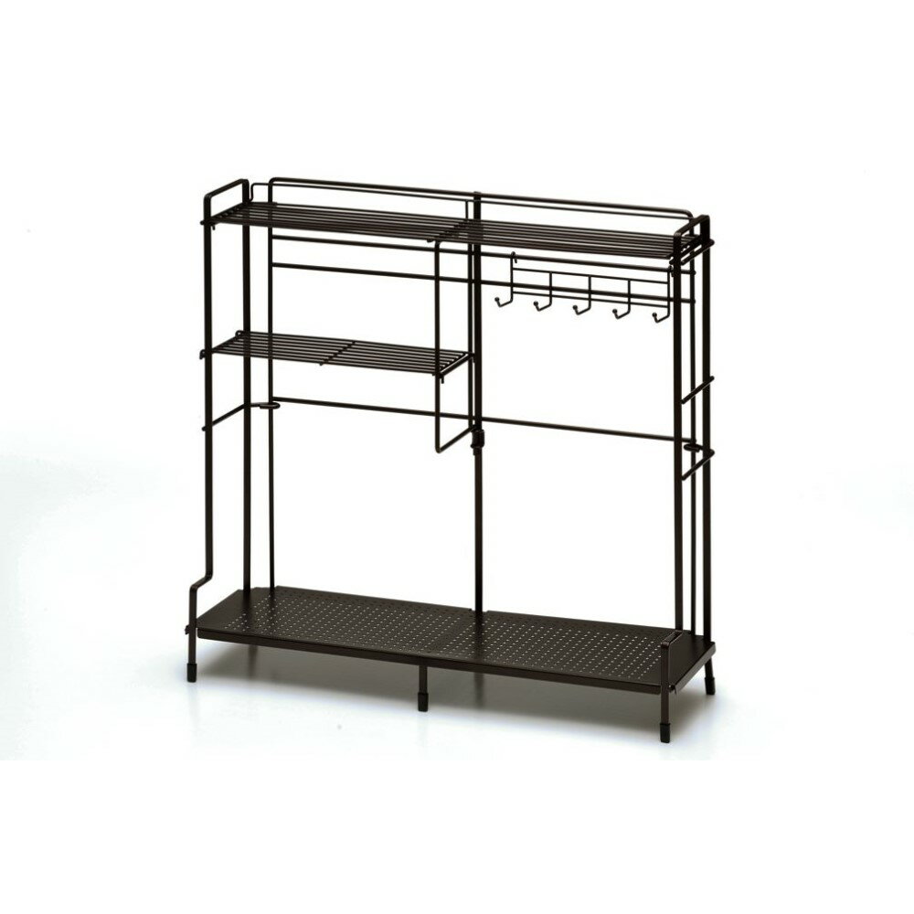 和平フレイズ コンロサイドラック [幅52cm 幅520mm キッチン収納 整理 ラック フック付] COM-9570