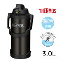 THERMOS サーモス 【保冷専用】真空断熱スポーツジャグ 3.0L [水筒 3000ml 真空断熱 スポーツ飲料OK ジム レジャー] FJQ-3000 ブラック(BK)