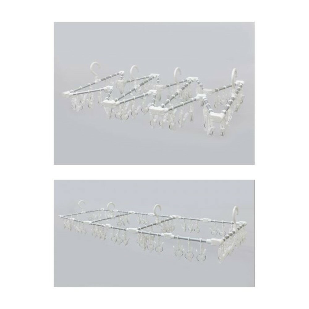 東和産業 JD 伸縮アルミ角ハンガーワイド 60P [洗濯用品 洗濯物 干す ピンチハンガー]