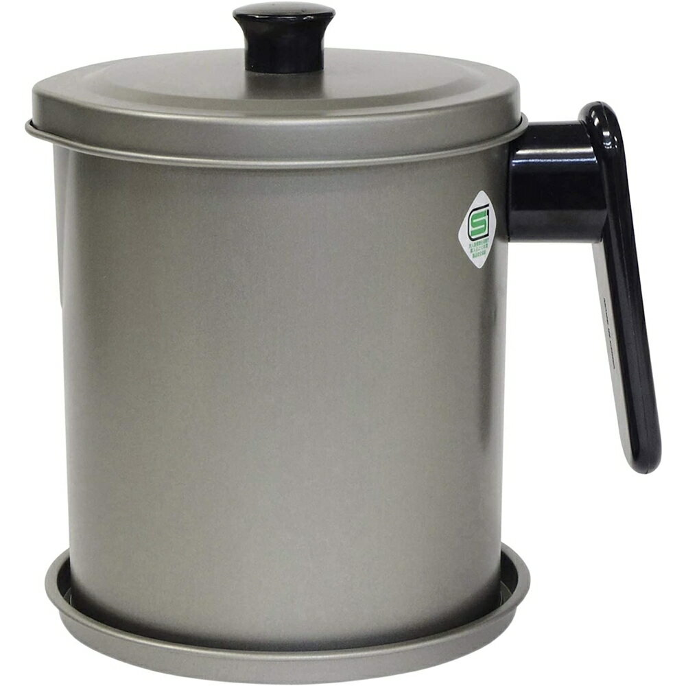 竹原製缶 トルネオ フッ素オイルポット 受け皿付 [揚げ物 天ぷら フライ 油] 1.5L