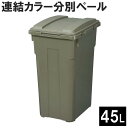 新輝合成 トンボ 連結カラー分別ペール 45型 幅31×奥行39×高さ57.5cm [TONBO ごみ箱 ダストボックス 丈夫 45L] カーキG