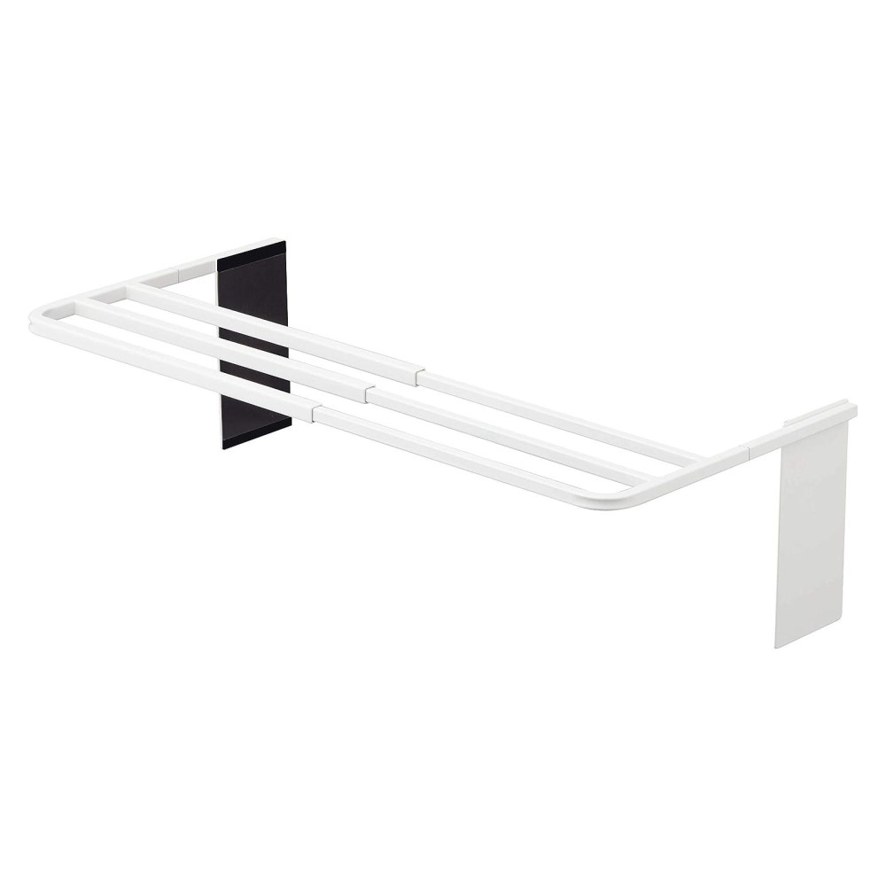 山崎実業 マグネット 伸縮 洗濯機 バスタオルハンガー プレート [洗面所 タオル掛け 棚 磁石] 4875 ホ..