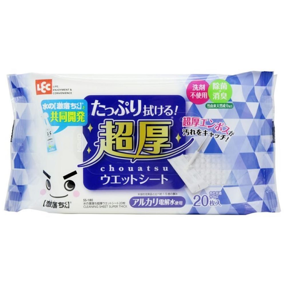 【6/4 20:00～6/11 01:59 エントリーでポイント10倍】レック 水の激落ち 超厚ウェットシート 20枚 [ア..