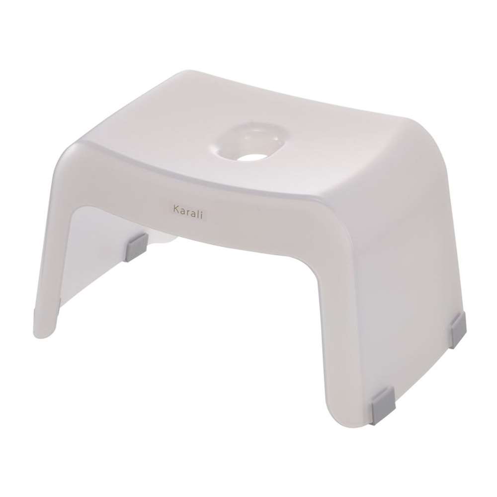 リッチェル カラリ バススツール 座面高さ約20cm [浴室 風呂 イス バスチェア] ミルキーホワイト