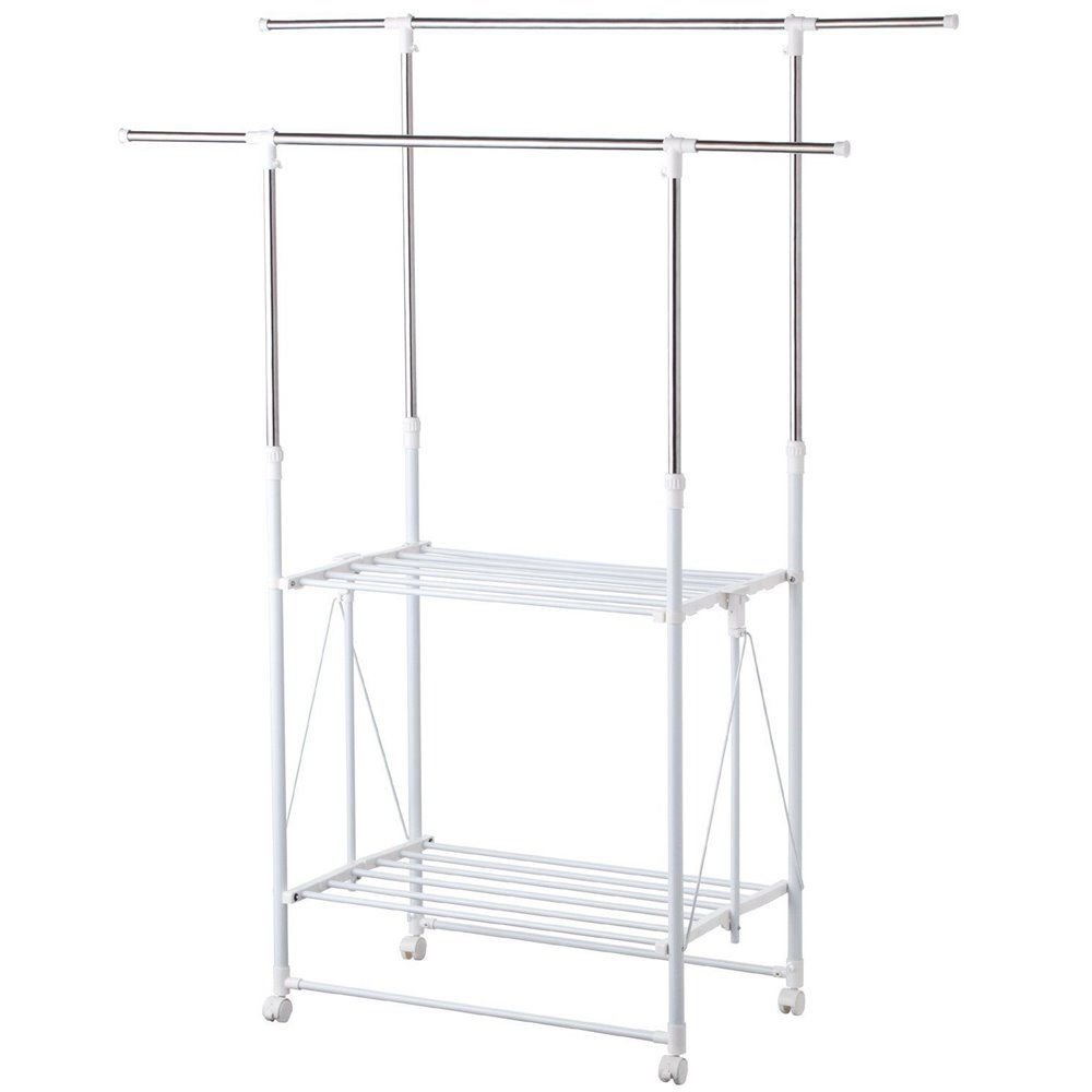 天馬 ポーリッシュ 室内多機能物干しH型 [洗濯用品 伸縮 折り畳み 工具不要] PS-04K 組立式