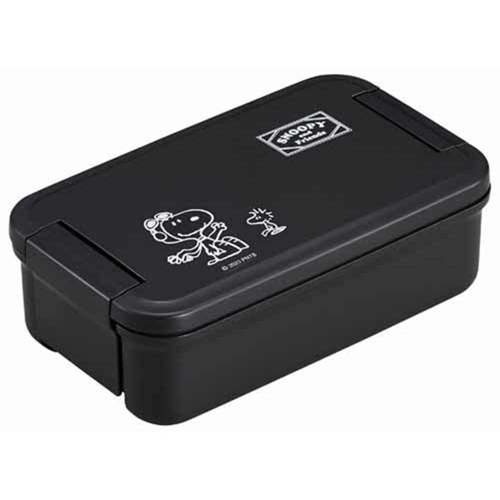 OSK オーエスケー ランチボックス スヌーピー(PEANUTS) ブラック [弁当箱 電子レンジ 食洗機対応 キャ..
