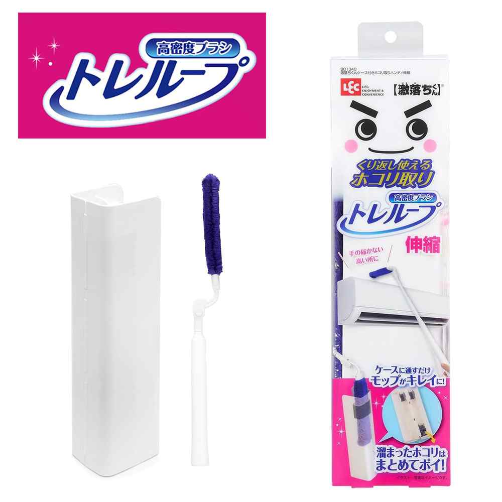 レック 激落ちくん トレループ 伸縮 [掃除 高密度ブラシ 繰り返し使える ホコリ取り ハンディモップ 高所 家具 すき間 角度調整] S01340のサムネイル