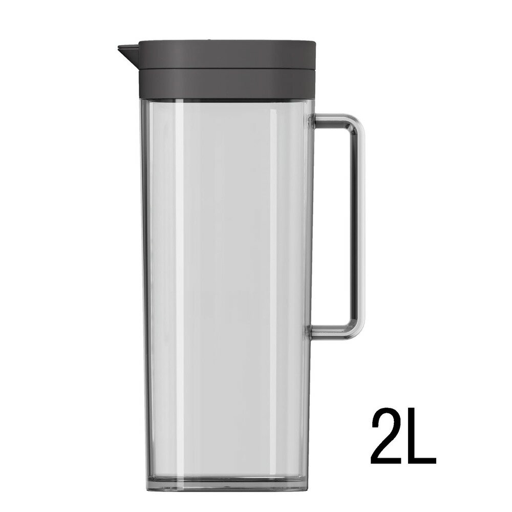 アスベル ドリンク・ビオ 2.0L ブラック [冷水筒 お茶 ピッチャー 容器 完全密封 横置き可能 水分補給]..