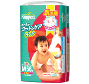 P&G パンパース やわらかコットンケアパンツ M58枚