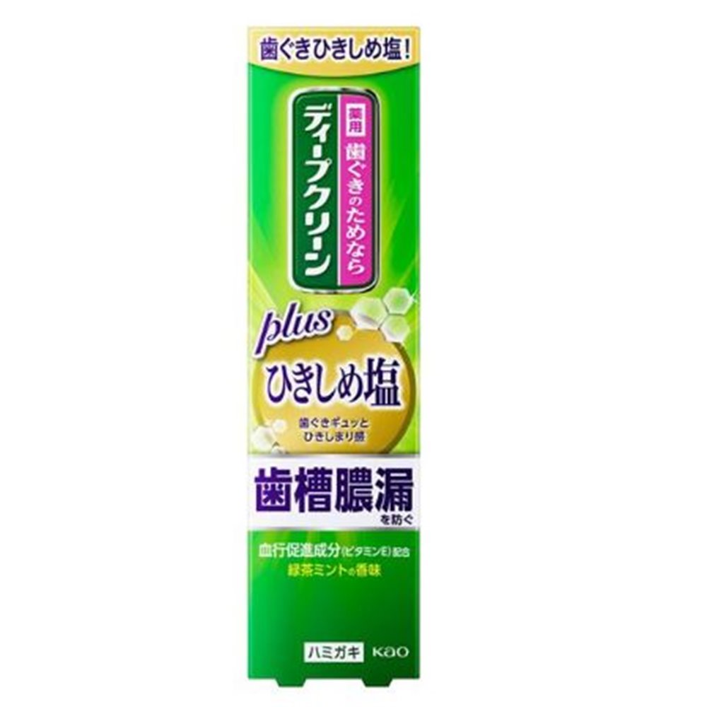 花王 ディープクリーン 薬用ハミガキ ひきしめ塩[歯槽膿漏 歯肉炎 口臭 予防 フッ素] 100g[医薬部外品]