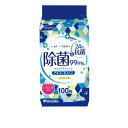 ライフ堂(Lifedo) ウェットティッシュ ボトル詰め替え用 ホワイト アルコールタイプ 99 除菌 100枚入 LD-103