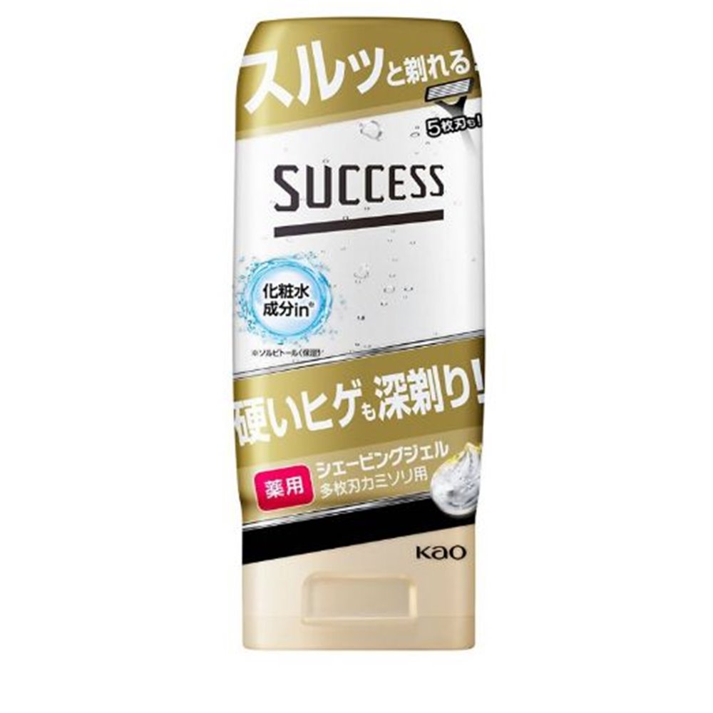 【6/4 20:00～6/11 01:59 エントリーでポイント10倍】花王 サクセス 薬用シェービングジェル 多枚刃カミソリ用[ヒゲ剃り メンズ シールドジェル] 180g[医薬部外品]