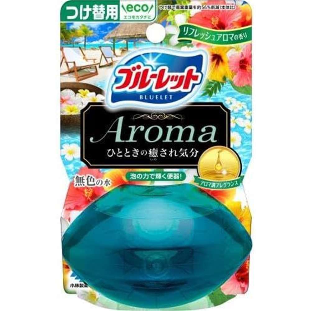 小林製薬 液体ブルーレットおくだけアロマ リフレッシュアロマの香り [掃除 トイレ 便器 タンク 洗浄 汚れ防止 芳香剤] つけ替用 70ml