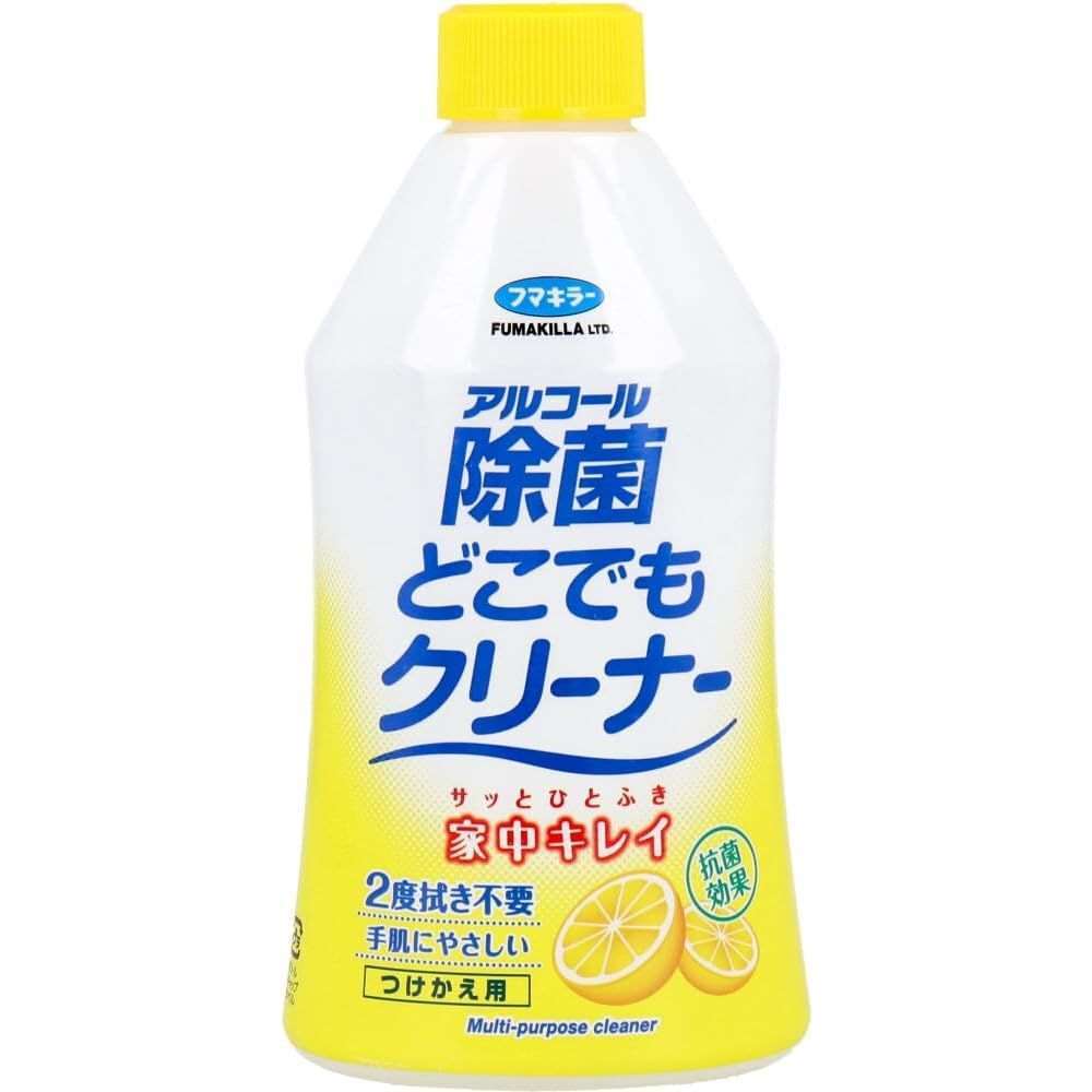 フマキラー アルコール除菌どこでもクリーナー [掃除 アルカリ電解水 細菌 ウイルス除去] 300ml(付け替え用)