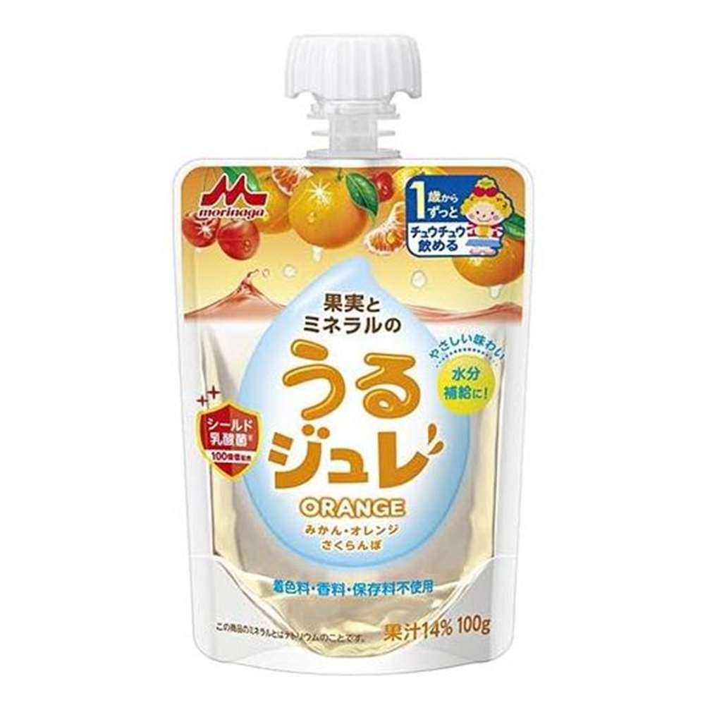 森永乳業 果実とミネラルの うるジュレ ORANGE 1歳から [ベビーフード ゼリー 飲料 水分補給] 100g
