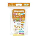 ※リニューアル等によりパッケージが変更となる場合がございます。商品情報商品名森永チルミル エコらくパック はじめてセット 満1歳頃から3歳頃まで [フォローアップミルク ビフィズス菌]メーカー森永乳業 規格/品番 800g サイズ 重量/容量 ●内容量:400g×2袋(専用ケース＋スプーン1本付) おすすめ ●1歳〜3歳頃の幼児期のお子さまに必要な鉄・カルシウム等の栄養素をバランスよく配合●生きた2種類の「ビフィズス菌」を新しく配合し、元気なカラダづくりをサポート 仕様 ●アレルゲン:乳成分、大豆※原材料中に使用されているアレルゲン(28品目中)を表示しております。●原材料名:乳糖(ドイツ製造、アメリカ製造、その他)、でんぷん分解物、調整脂肪(パーム油、パーム核油、大豆油、カノーラ油)、ホエイパウダー、カゼイン、脱脂粉乳、乳清たんぱく質、バターミルクパウダー、乳糖分解液(ラクチュロース)、ガラクトオリゴ糖液糖、精製魚油、ラフィノース、カゼイン消化物、ビフィズス菌末 / 炭酸カルシウム、塩化マグネシウム、リン酸三カルシウム、リン酸三カリウム、レシチン、クエン酸三ナトリウム、塩化カルシウム、炭酸カリウム、リン酸水素二カリウム、ビタミンC、ラクトフェリン、塩化カリウム、ピロリン酸第二鉄、クエン酸、ニコチン酸アミド、ビタミンE、パントテン酸カルシウム、シチジル酸ナトリウム、イノシン酸ナトリウム、グアニル酸ナトリウム、ウリジル酸ナトリウム、ビタミンA、ビタミンB6、5’-アデニル酸、ビタミンB1、ビタミンB2、葉酸、β-カロテン、ビタミンD3、ビタミンB12 梱包サイズ