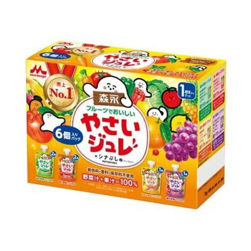 森永乳業 フルーツでおいしい やさいジュレ 1歳から [ベビーフード ゼリー 飲料 水分補給] 70g×6袋のサムネイル