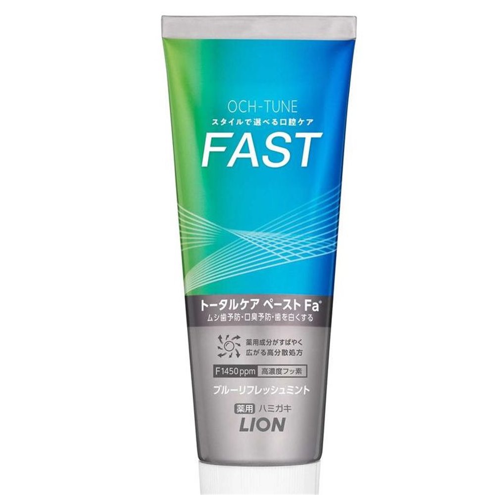 LION(ライオン) OCH-TUNE(オクチューン) ハミガキ FAST ブルーリフレッシュミント [歯磨き粉 オーラルケア ムシ歯 口臭防止 着色汚れ] 130g [医薬部外品]