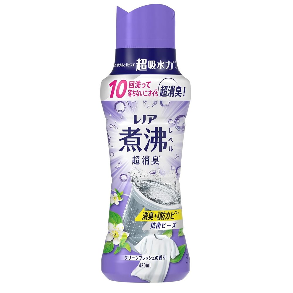 P&G レノア 煮沸レベル消臭抗菌ビーズ クリーンフレッシュの香り 本体 [洗濯 発泡ビーズ 防カビ 部屋干し 衣類] 420mL