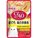 いなばペットフード CIAO パウチ 総合栄養食 まぐろ ささみ・おかか入り 40g