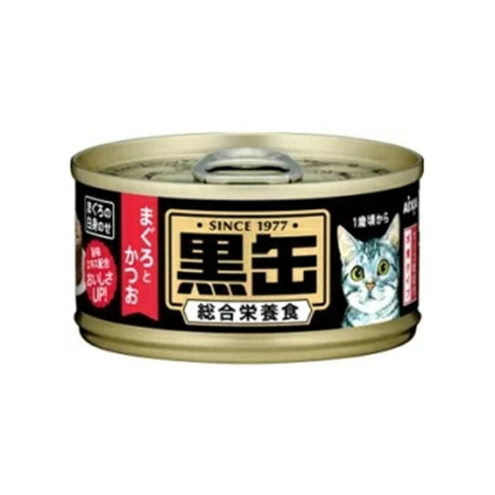 【エントリーでポイント6倍】アイシア 黒缶ミニ まぐろとかつお [猫 ねこ キャットフード えさ エサ キャットフード ウェットフード] 80g