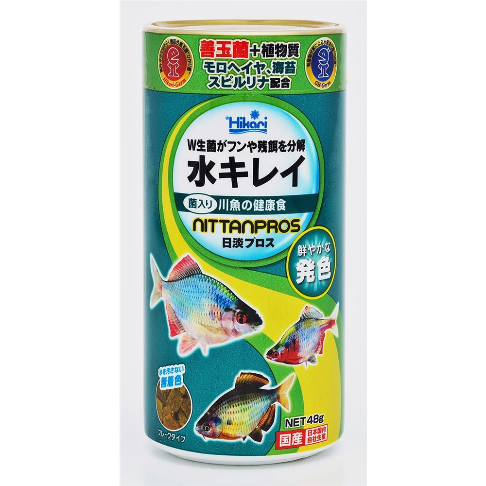 キョーリン 日淡プロス(菌入り淡水魚飼料) [めだか 魚 エサ 浮上性 ひかり菌 GB菌] 48g