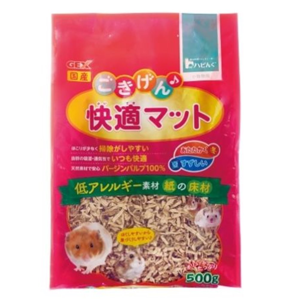 GEX ジェックス ごきげん快適マット 500g [床敷材 ハムスター ハリネズミ 小動物]